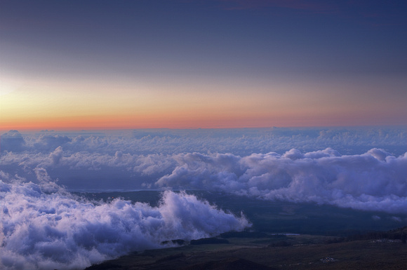 sunset from Haleakala summit
